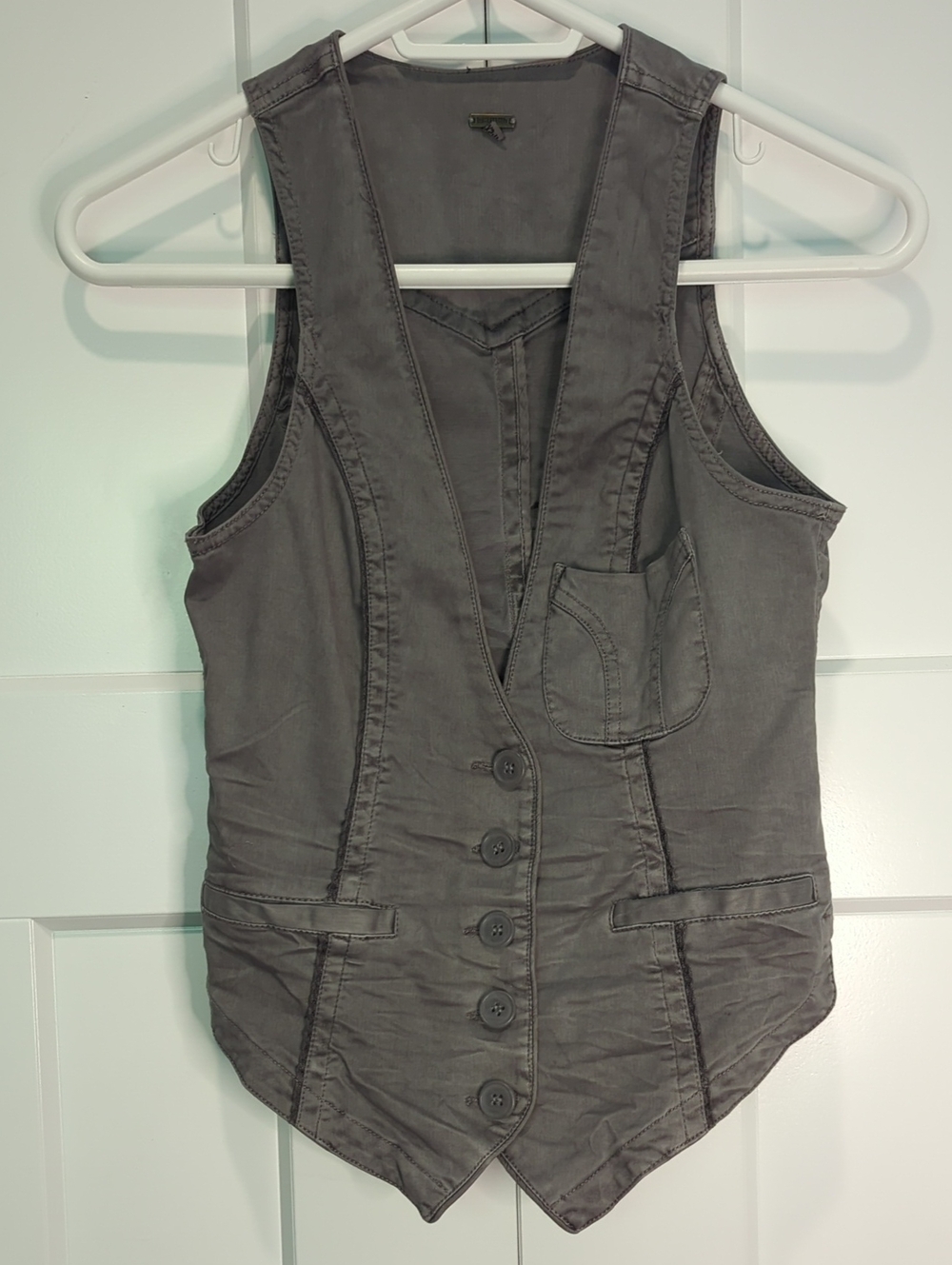 Kismet Vintage-Style Button Front Vest Size XS